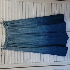 Women's Blue Ombre Long Skirt (One Size)